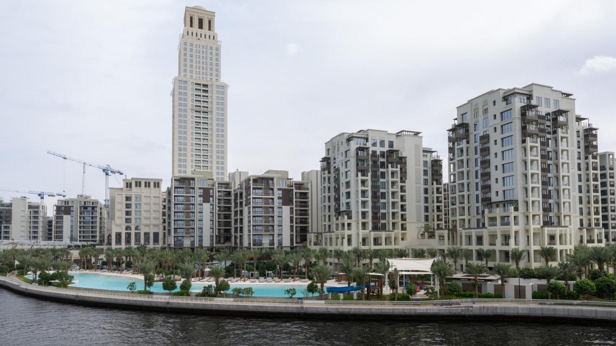 Cozy 1Br In Creek Beach Bayshore 3Mins Walk To The Beach Apartamento Dubai Exterior foto