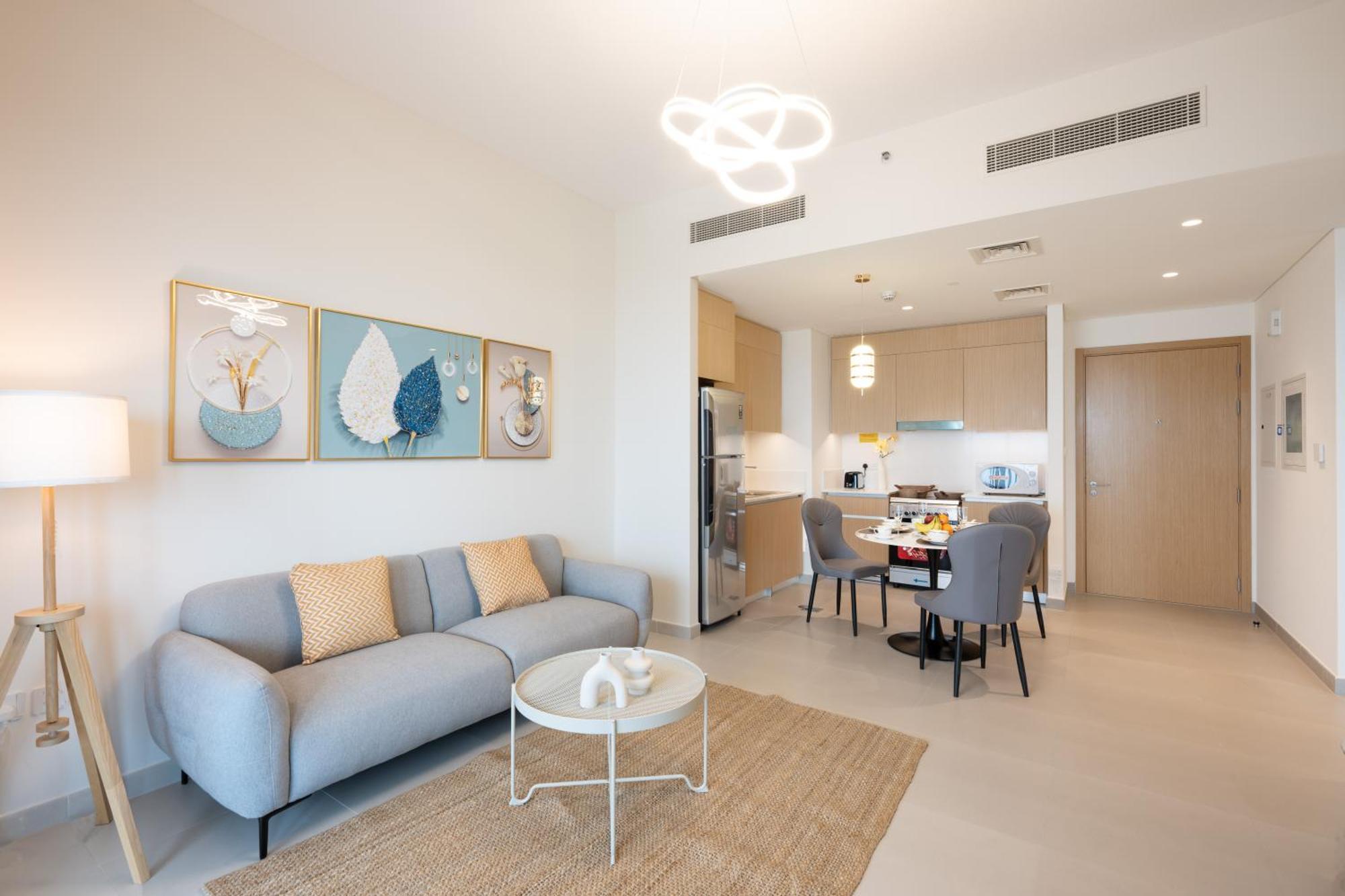 Cozy 1Br In Creek Beach Bayshore 3Mins Walk To The Beach Apartamento Dubai Exterior foto